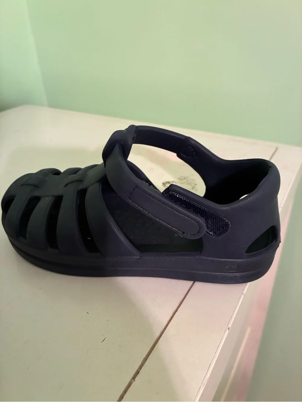 Kids Navy Blue Closed-Toe Sandals